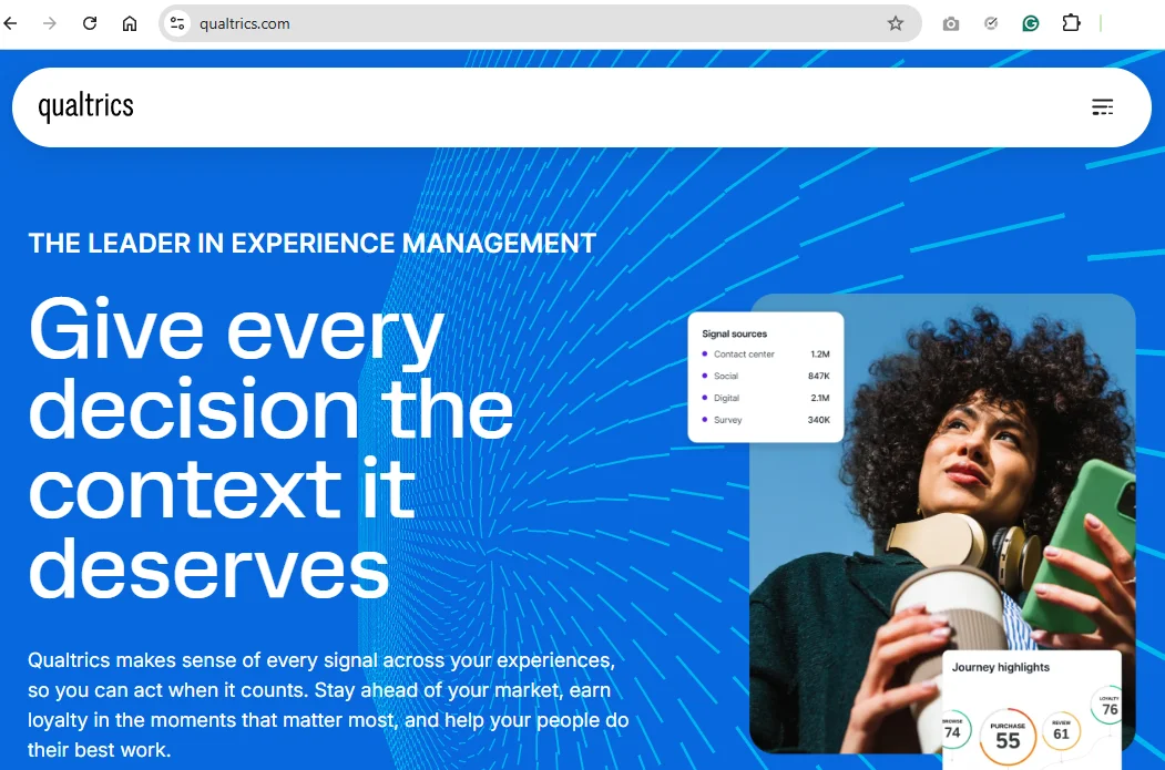 Qualtrics Homepage