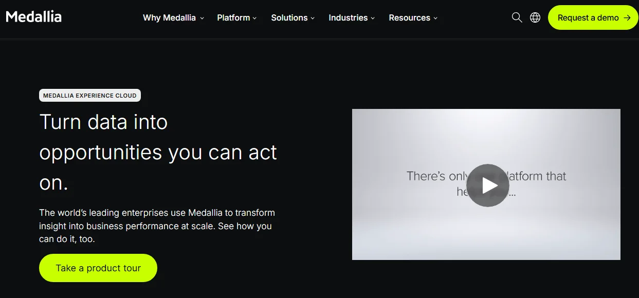 Medallia Homepage