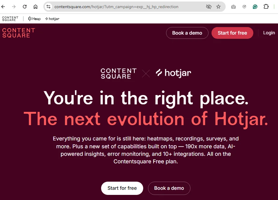 Content Square Homepage