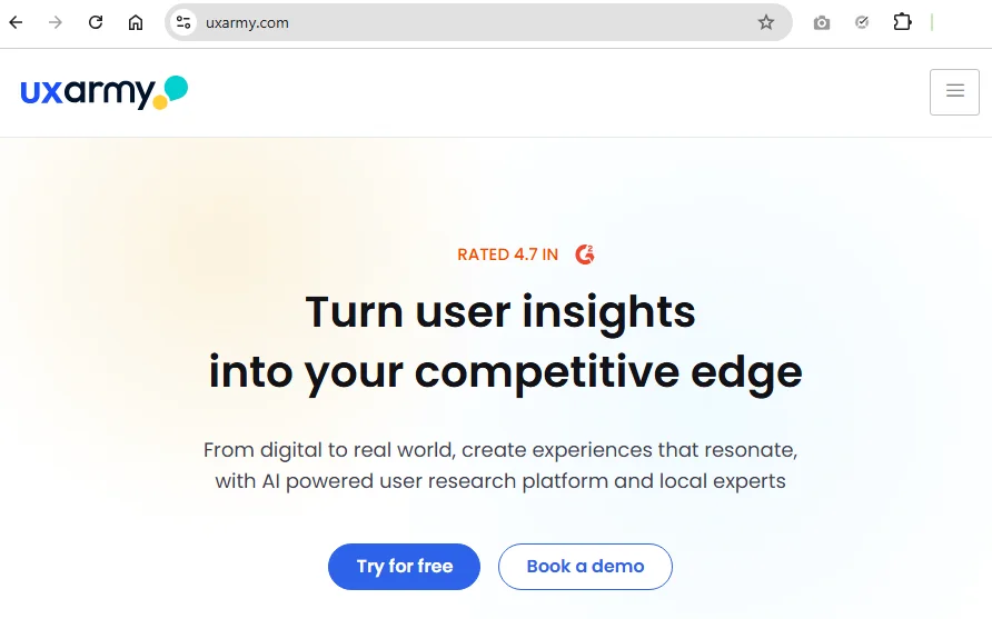 UXArmy Homepage