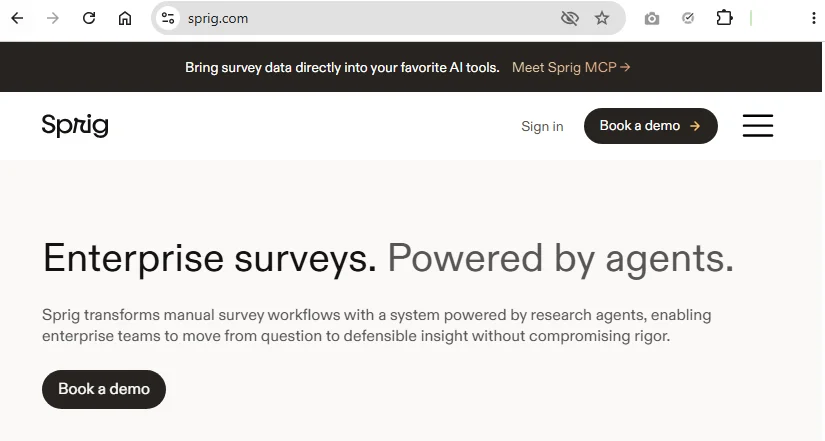 Sprig Homepage
