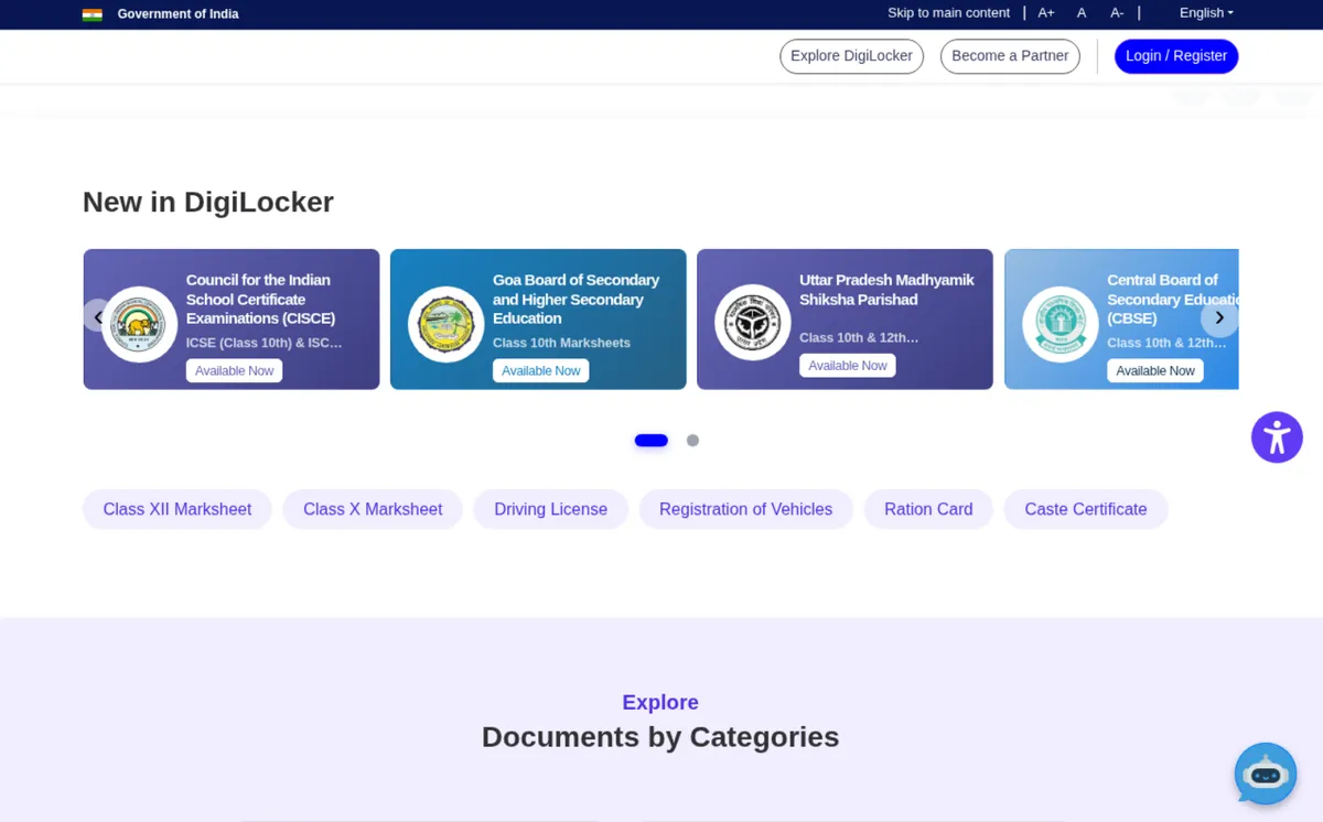 Screenshot of digilocker[.]live