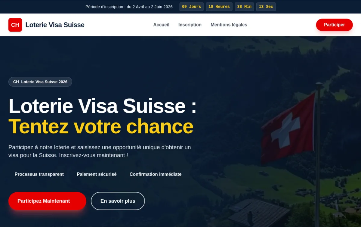 Screenshot of swissvisa-gov[.]com