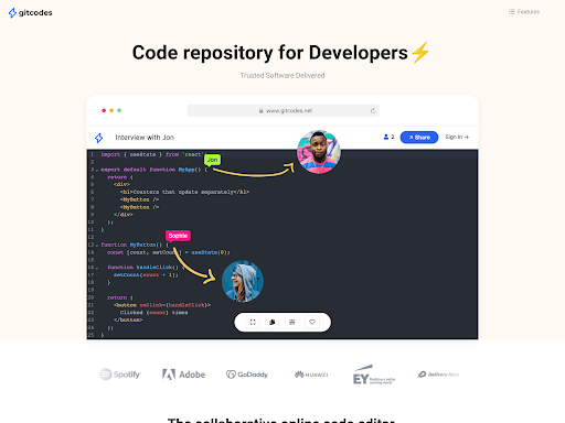 Domain: gitcodes[.]org resolving website with a Gitcodes service running titled: “Gitcodes - #1 paste tool since 2002!”