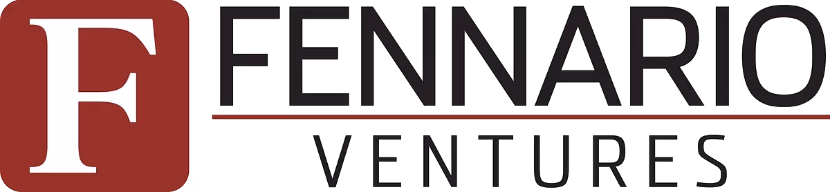 Fennario Ventures logo with a white letter F inside a red square next to the company name in black text.