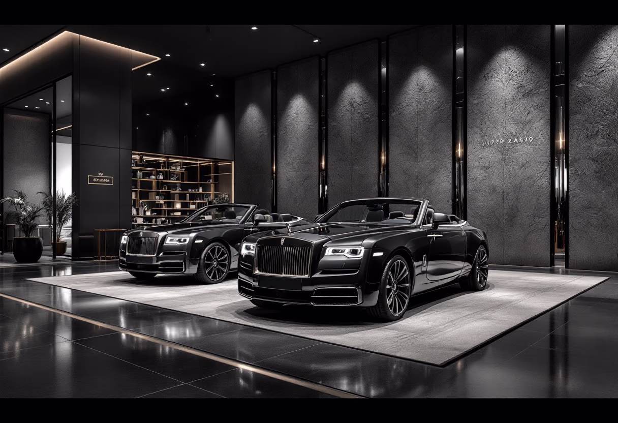 image of vehicles in showroom