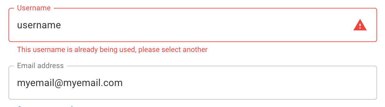 Username field frustration