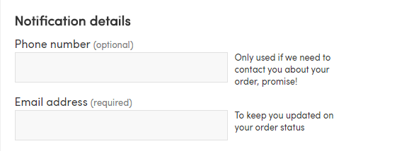 A good example of explanatory form microcopy