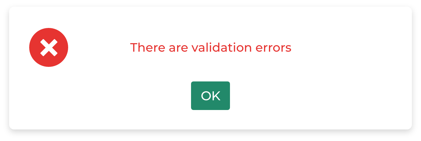 Form Error Message