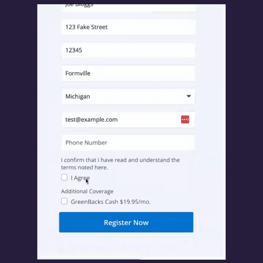 Form with a nuke button that deletes all data