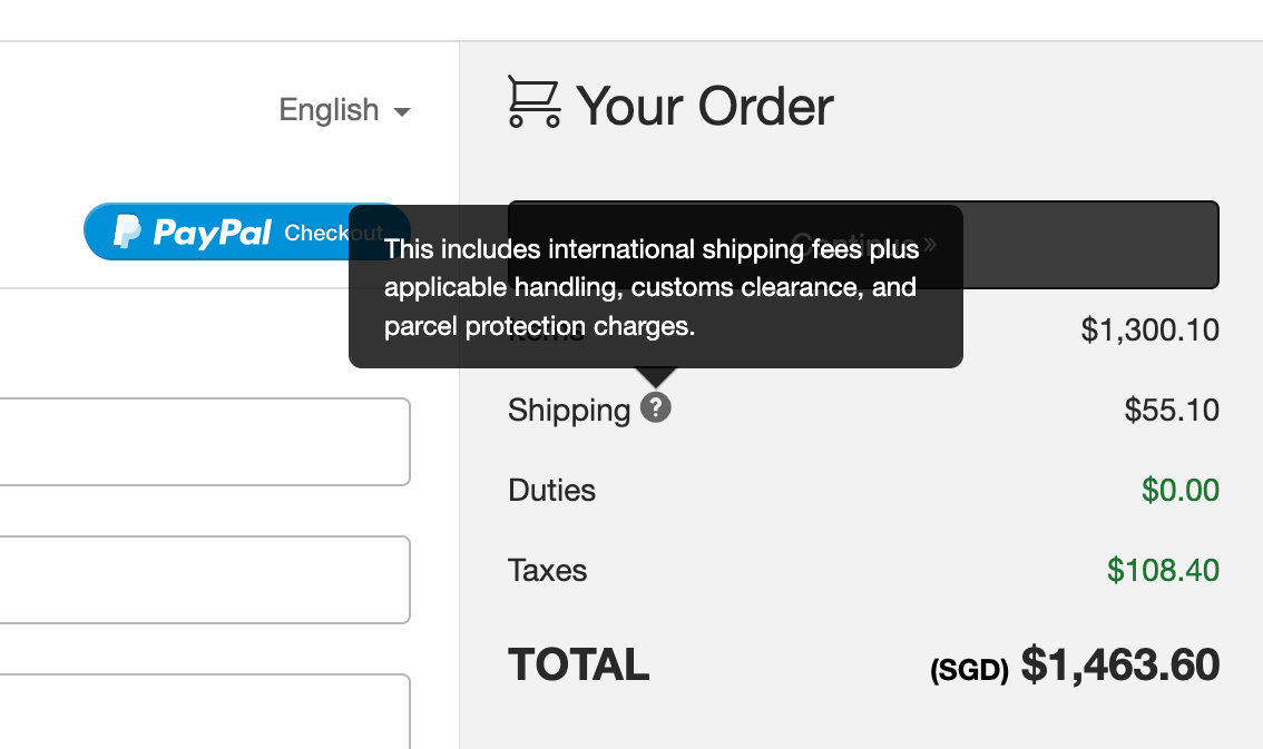 Nordstom International Shipping Details
