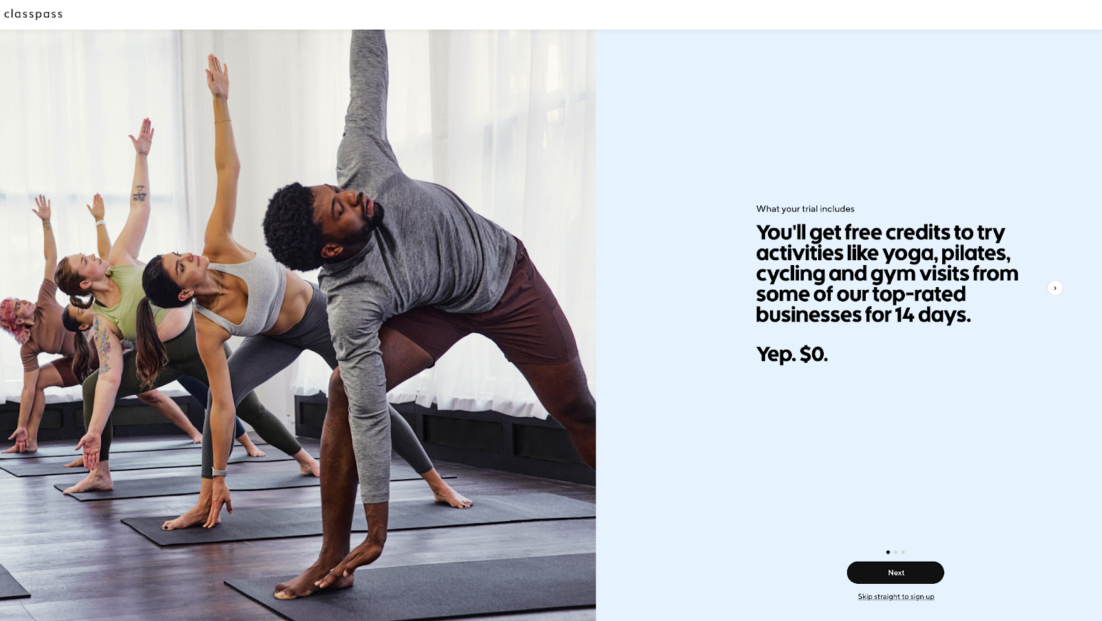 Classpass Screenshot