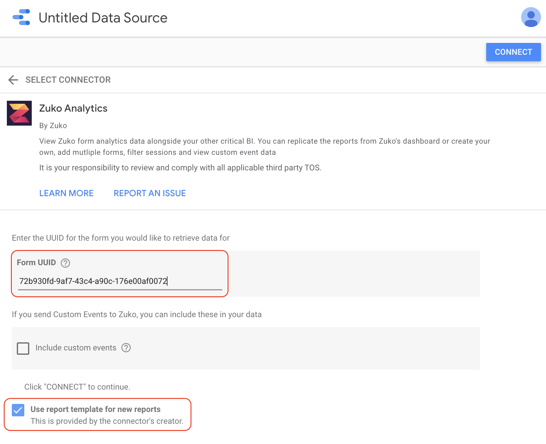 Adding UUID to Zuko GDS connector