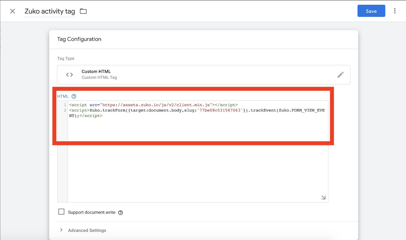 Zuko Activity Tracking Tag Screenshot