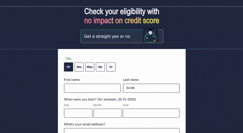 AI Agent interacting with a credit card form