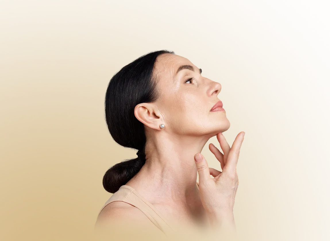 Woman lift neck