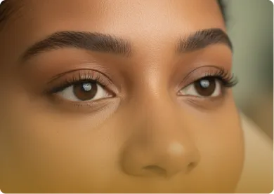 Woman brown eyes