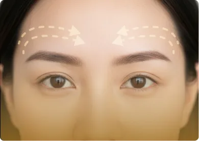 Forehead massage