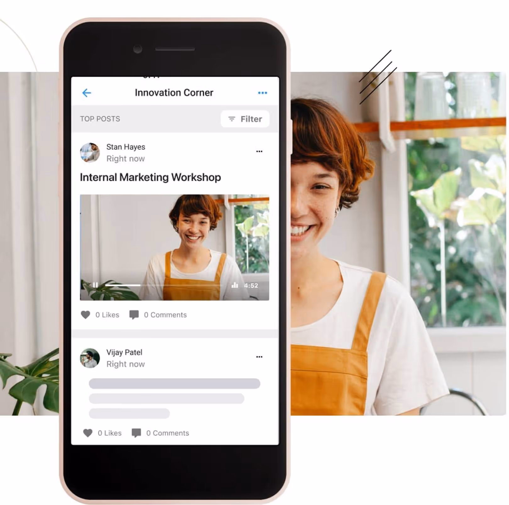 Social advocacy mobile app mockup