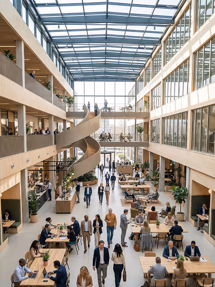 Een groot bedrijf met een werken-bij website