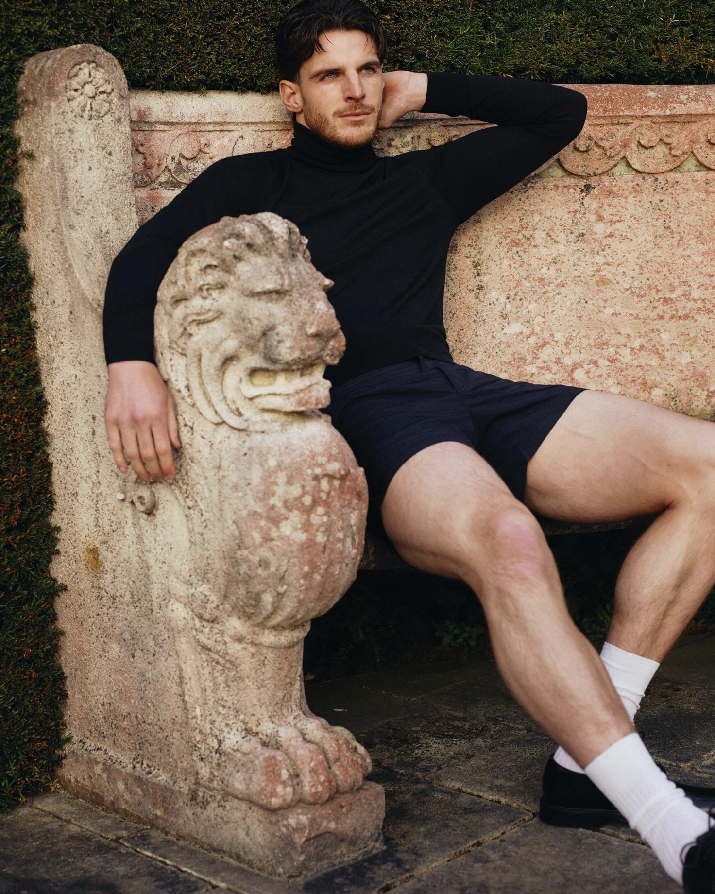Stills photography from the Vogue x Declan Rice shoot