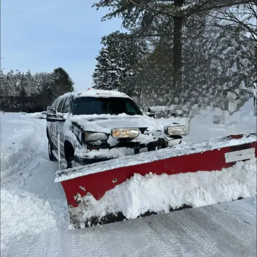 Snow plow truck.