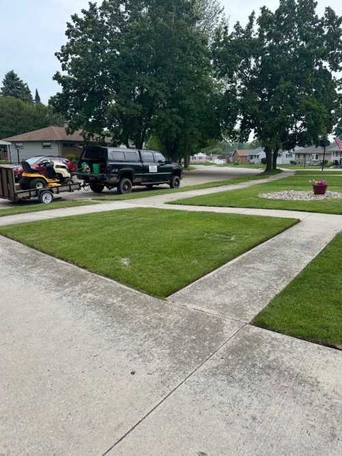 An image of fresh cut and edged lawn
