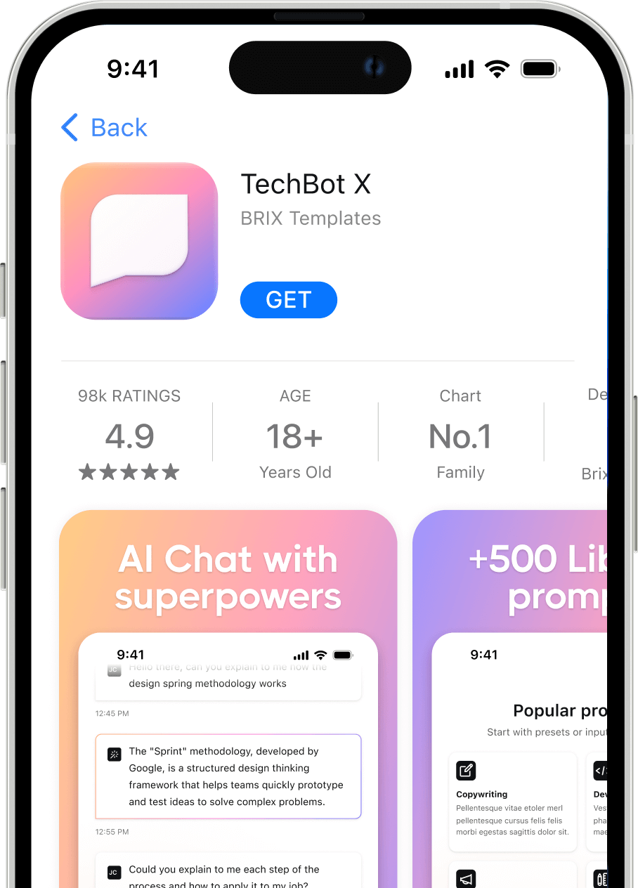 Download App Image - Techbot X Webflow Template