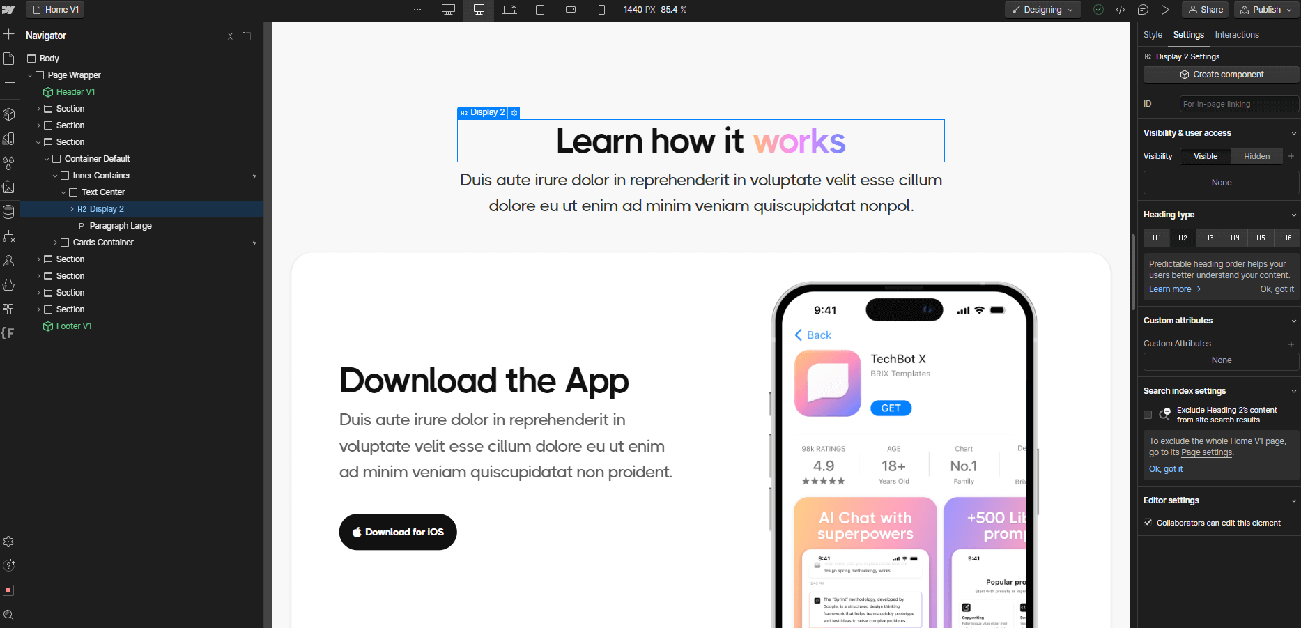 Static Content - Techbot X Webflow Template