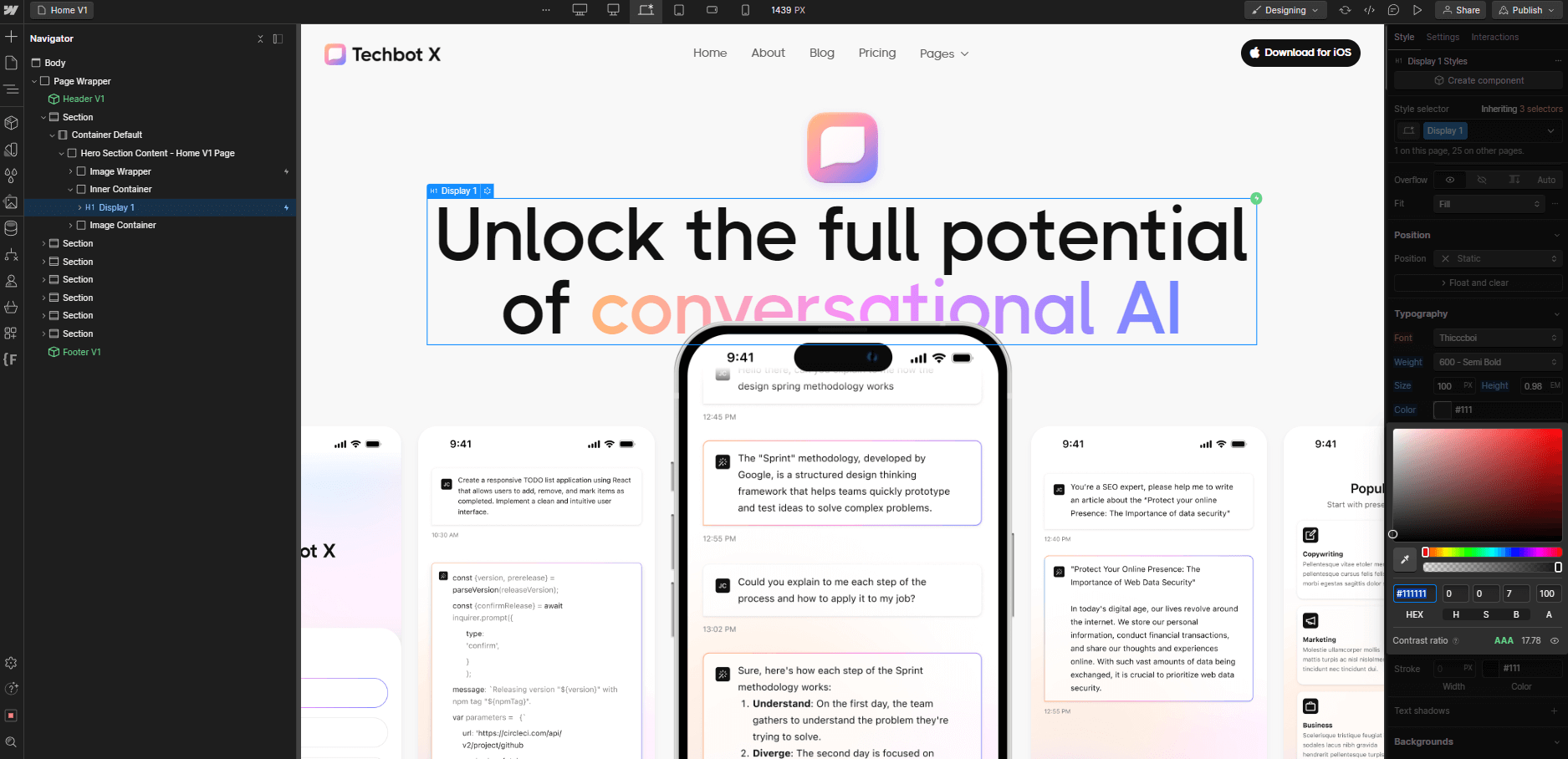 Color - Techbot X Webflow Template