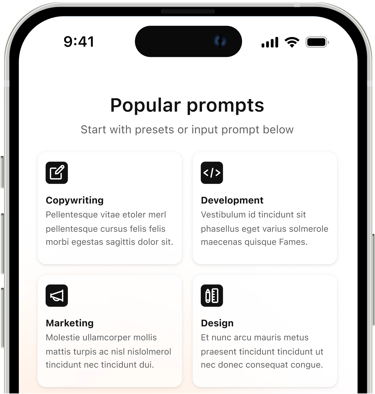 Prompt Library - TechBot X Webflow Template