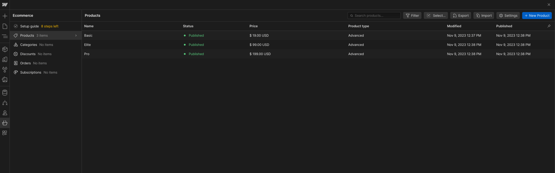 eCommerce Collection - TechBot X Webflow Template