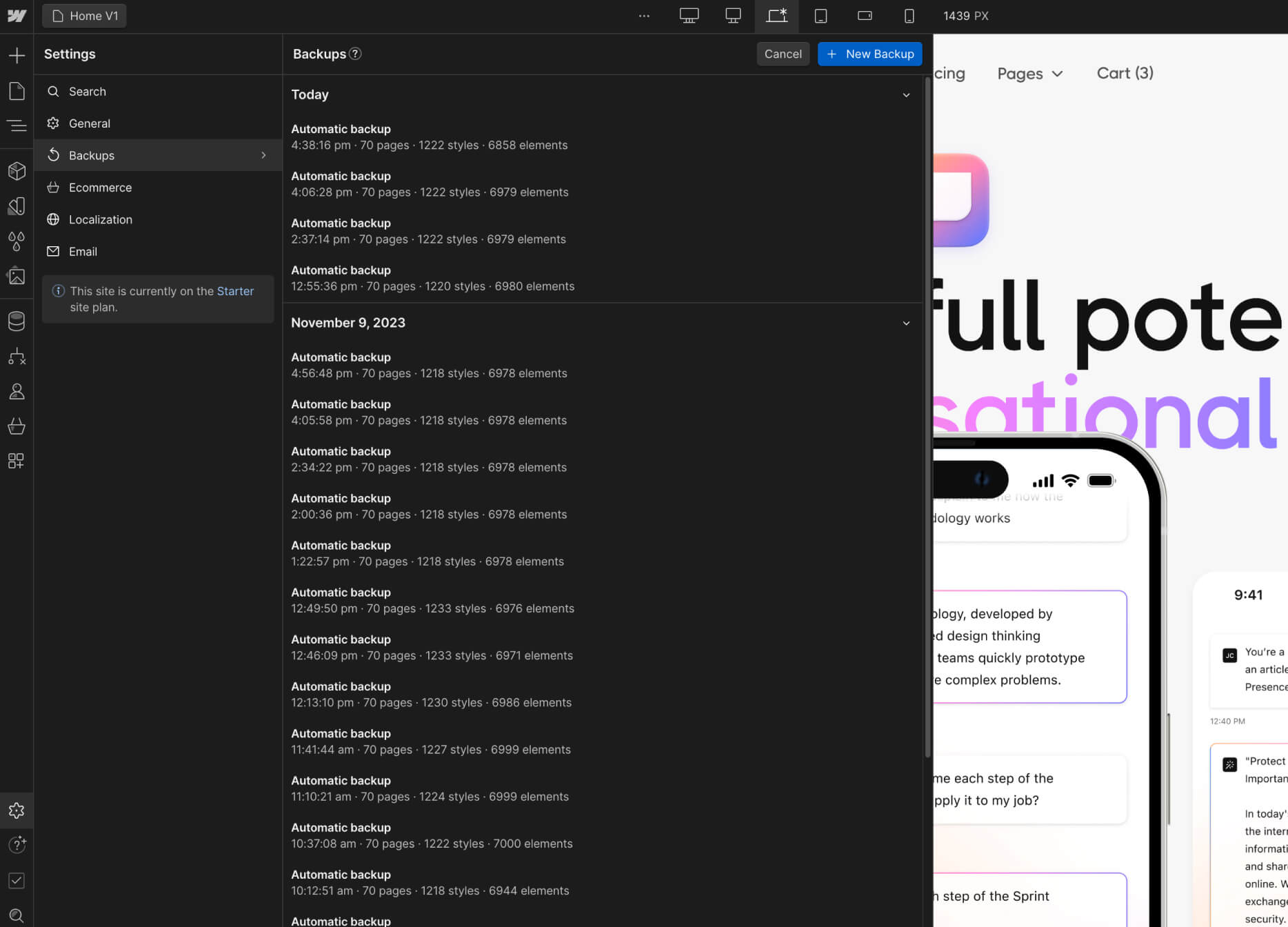 Backups - Techbot X Webflow Template