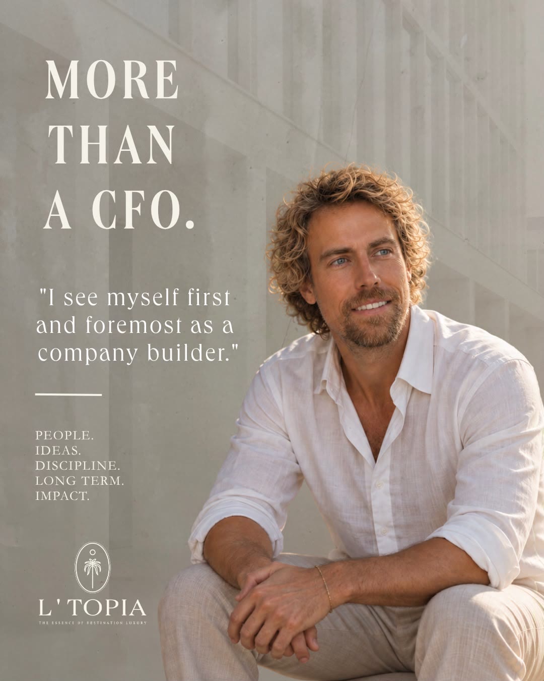 More Than a CFO. Frédéric Maximilian on the cover of the September 2026 L'TOPIA Journal