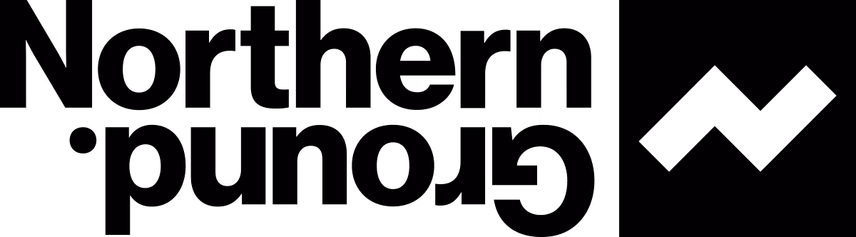 Bold white letters 'NG' in a stylized angular font on a black background.