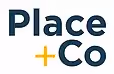 Place + Co text logo with plus sign in orange between Place and Co