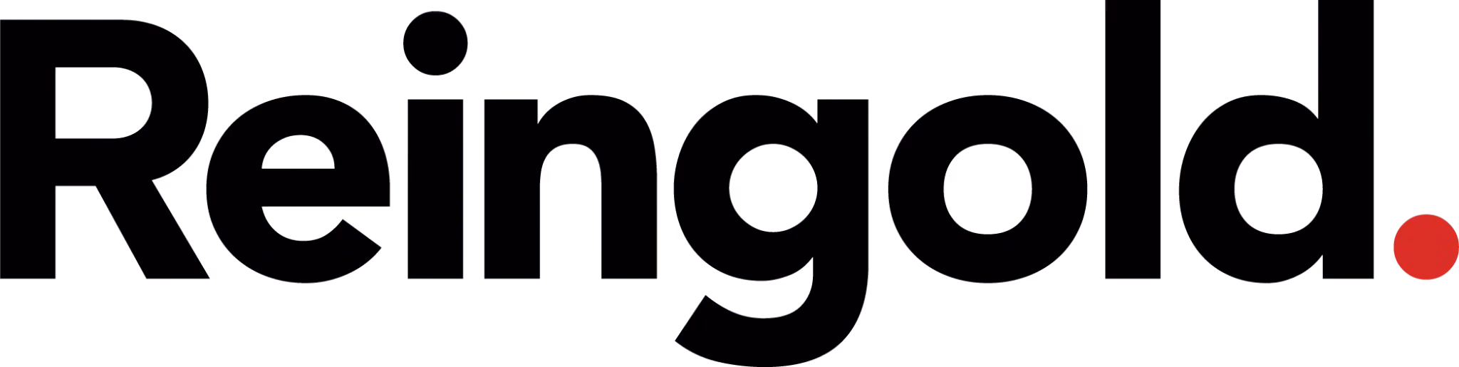 Reingold logo with musical staff lines and a red period at the end.