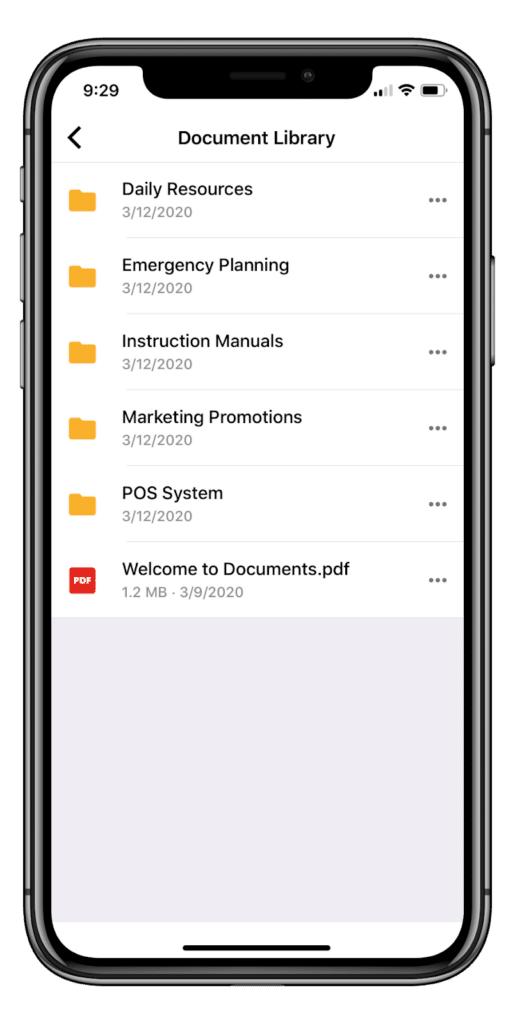 Digital workplace document library during business crisis