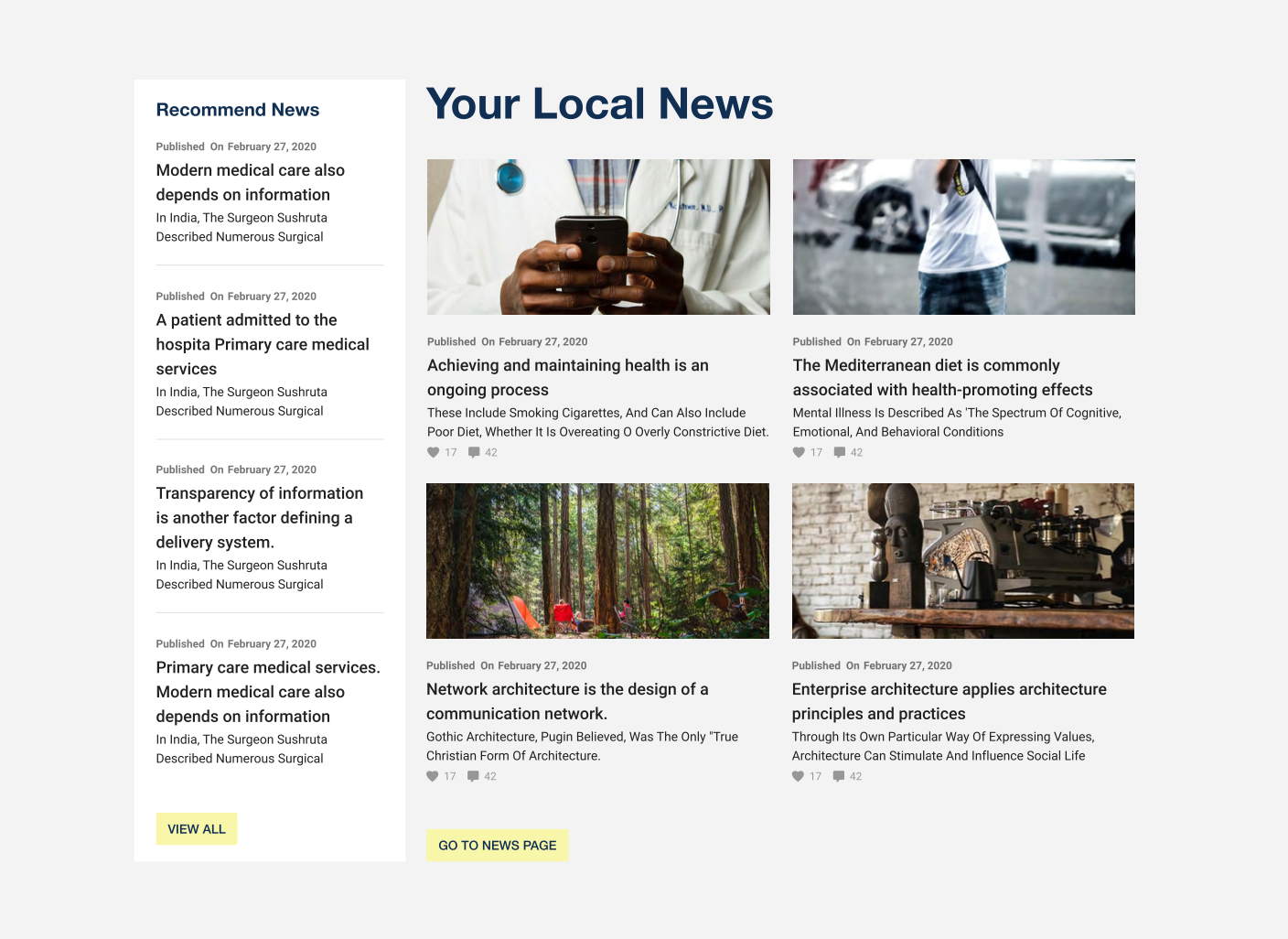 intranet example local news page