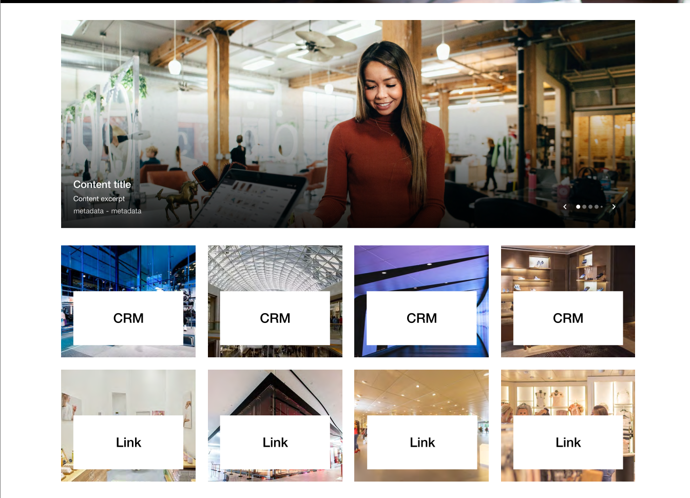 screenshot of intranet for stories of progress