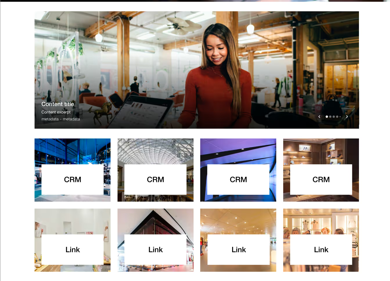screenshot of intranet for stories of progress