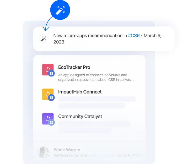 example of personalized content with LumApps AI