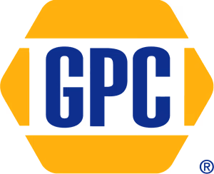 GPC logo with bold blue letters and orange partial hexagon shapes above and below.
