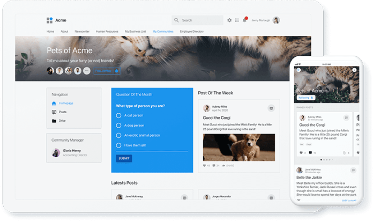 usecase-community_of_interest-mockup Use Case - Brand Portal - Lumapps Intranet