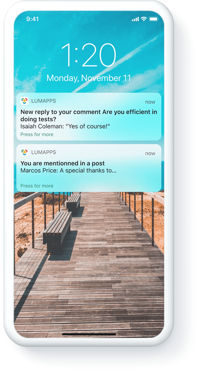 Intranet Mobile Notifications - LumApps