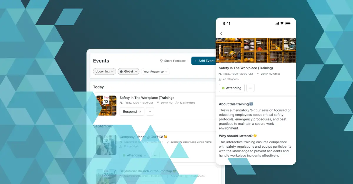 Struggling with low attendance? Use Events in Beekeeper!