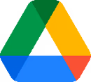 Google Drive logo with a triangular shape in green, yellow, and blue colors.