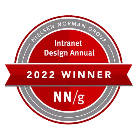 Intranet Design Annual 2022 Winner