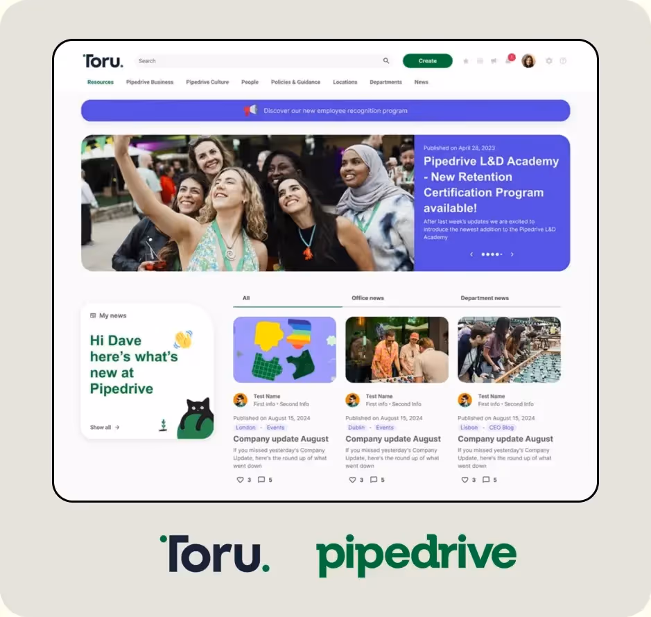 Die Lösung: Eine intuitive, responsive und unternehmensweite LumApps Employee-Experience-Lösung