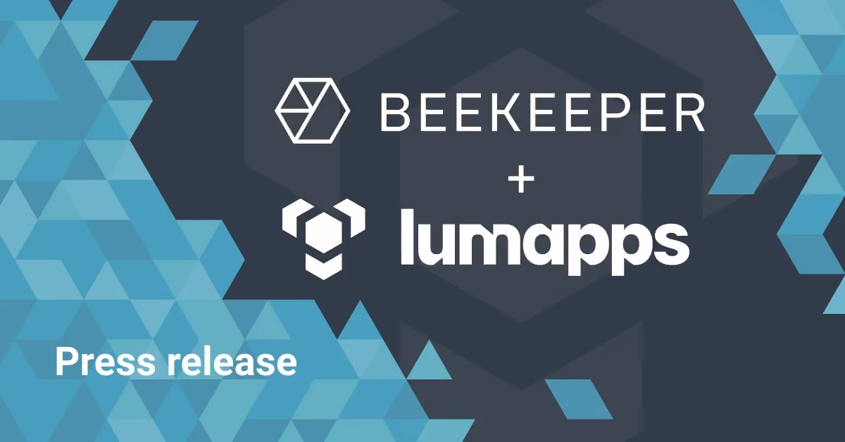 LumApps and Beekeeper to Join Forces, in Deal Backed by Bridgepoint, Creating the Leading Employee Experience Platform for the Future of Work